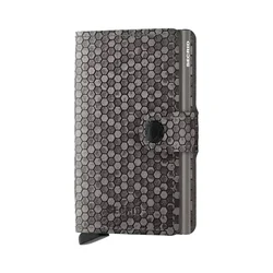 Usnjena denarnica Secrid Miniwallet Hexagon Grey siva barva