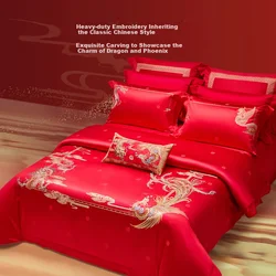 Luolai Komplet posteljina, 5 delova, 220x250cm, Crvena