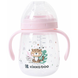 Kikkaboo Savanna Cup with Silicone Spout skodelica z ročaji 6 m+ Pink 240 ml