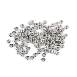Plastične okrogle kroglice O6 mm kovinske - srebrne (10 g)