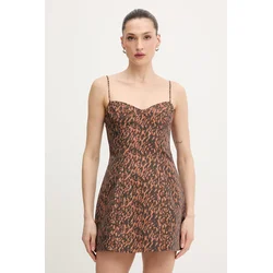 Bardot Cocktail obleka Marcello 59817DB1 Rjava Slim Fit