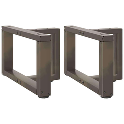 Noge za klub stolić T-oblika 2 kom Crne 50x25x(30-31) cm Čelik