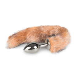 analni čep Fox Tail No. 3, srebrn