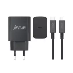 Superior Kućni punjač SU-4500 45W Type C na Type C 5A, Crni