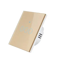 SmartHome Pametni prekidač za svetlo, WiFi, 3 tastera, Zlatne boje