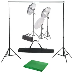Oprema za fotografski studio sa setom svjetiljki i pozadinom