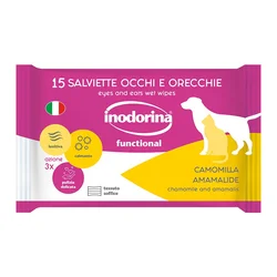INODORINA Vlažne maramice za pse i mačke za oči i uši Chamomile, 15 komada