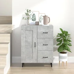 Komoda siva boja betona 69,5 x 34 x 90 cm od konstruiranog drva