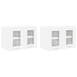 Vidaxl Viseča omarica 2 szt. Bela 60 x 31 x 40 cm Konstruiran les