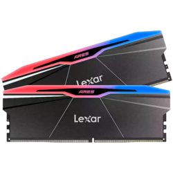 Lexar Ares 2.0 DDR5 6000 CL26 1.35V Memory with heatsink and RGB lighting,Dual pack, Black Color
