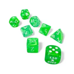 Kockice Chessex - Nebula - Polyhedral - Gelatinous & White (7)