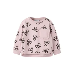 NAME IT Majica NMFLucca temno rjava / mauve / črna