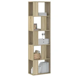 Regal za knjige s 5 razina boja hrasta 45x23,5x162,5 cm drveni