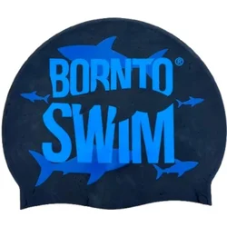 Borntoswim silicone cap junior črna