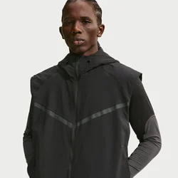 Nike Tech Mens Dri-FIT Woven Windrunner Gilet - Black - Nylon/Elastane