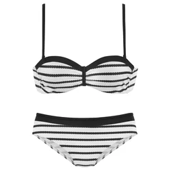 LASCANA Bikini, črna, bela