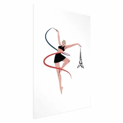 shumee Plakat - Ilustracija ženske s trakom - ritmična gimnastika