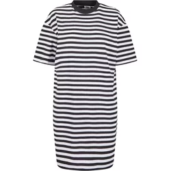 Womens striped dress oversized white/black