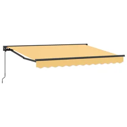 Povlačivi tende Pijesak 4,5 × 3 m Poliester i aluminij