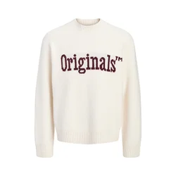 JACK & JONES Pulover JORMONTREAL čokolada/volneno bela