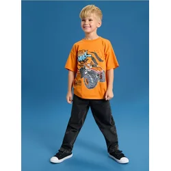 Sinsay - Pamučna majica sa printom Hot Wheels - mandarine