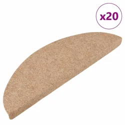 Samoljepljivi otirači za stepenice 20 kom bež 65x22,5x3,5 cm