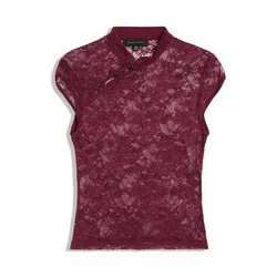 Bershka Bluza vinsko rdeča