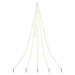 LED Božićno drvce s zemljanim klinovima Topla bijela 306 cm