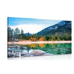 Slika jezero v čudoviti naravi - 40x30