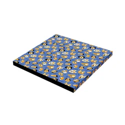 shumee Postelja - vzmetnica SQUAR modri psi 60x60x5 cm