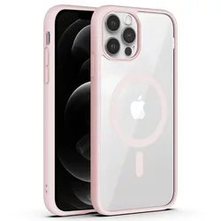 Hibridni ovitek PastelMag z magnetom MagSafe za iPhone 14 Pro - light pink