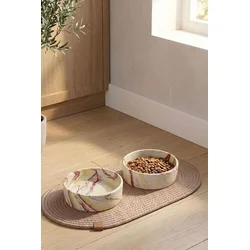 Paws & Whiskers Set činija za hranu za kućne ljubimce, 2 komada, Žuti
