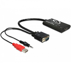 DELOCK adapter VGA (M) na HDMI (Ž) 62408