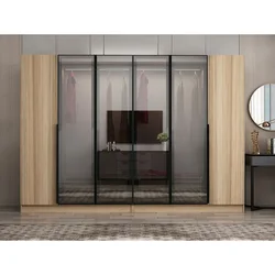 Hanah Home ormar sa reflektujućim staklom Nisa 20613, 270 cm, dore