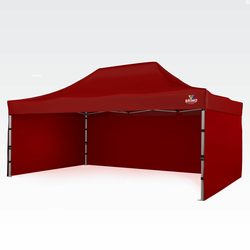Paviljon vrtni 4x6m - plus 3 stene - Rdeča