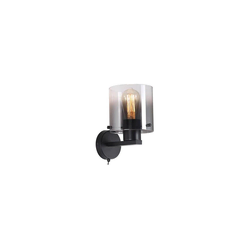 Searchlight 88912-1BK - Zidna svetiljka SWEDEN 1xE27/60W/230V crna/dimljena