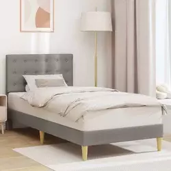 Krevetna konstrukcija Sivosmeđa 90 x 200 cm Tkanina