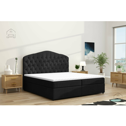 Boxspring postelja Mallorca - 200x200 cm - tkanine Jasmine
