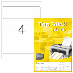 HERMA etikete TOPSTICK 192 x 61 mm, 4, 100, Bela