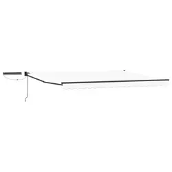 Električna retraktabilna tenda Bijela i antracit 4,5 × 3 m