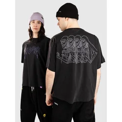 Jacker Skeleton Garment Dyed moška majica black