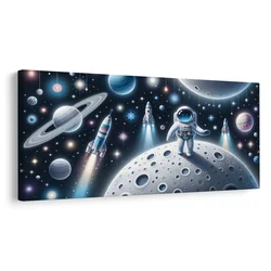 Slika astronavt med planeti - 140x70