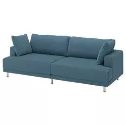 UPPAKRA Modularna sofa trosed, Axvall tamnosiva-plava