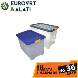 366150 Kutija Jumbo 80l sa točkićima pvc Rival