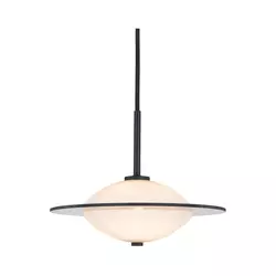 Halo Design 743582- Luster na sajli ORBIT 1xG9/7W/230V prečnik 24 cm bela/crna/zadimljena.