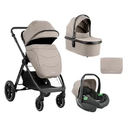 KikkaBoo Kolica Ava 3in1 set sa I-SIZE autosedištem i tvrdom korpom Beige (KKB13064)