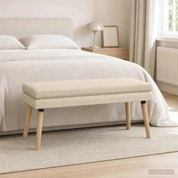 Dvojna klop Krem 110 x 40 x 47 cm Blago