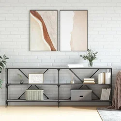 Konzolni stol boja hrasta sonome 200x30x75 cm od drva i željeza