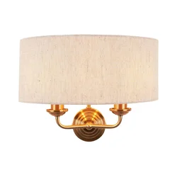 Endon 110726 - Zidna svetiljka HIGHCLERE 2xE14/40W/230V bež/mesing