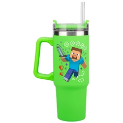 Termos šolja Paladone Minecraft - Steve and Creeper - XL Travel Mug - Tumbler - Green